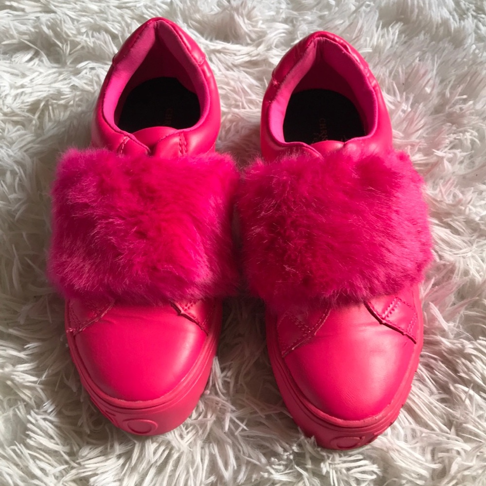 Pink fluffy Christian Siriano for Payless sneakers